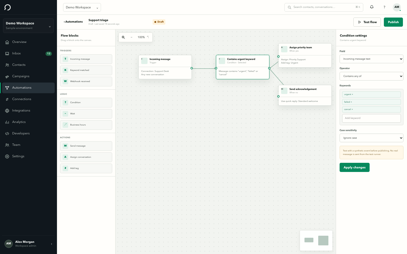 Automation builder